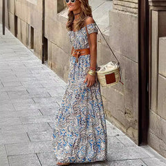 European And American Off-shoulder Sleeveless Dress
