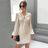 Women's Fashion Hollowed-out A- Line Skirt Mini Dress