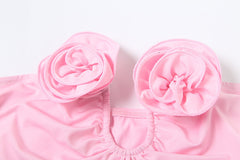 Flower Tube Off-Shoulder Fashion Women Dress