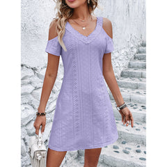 New Off-shoulder Short-sleeved Dress