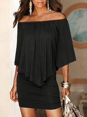 Mini Off Shoulder Sexy Beach Casual Dress