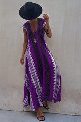 Casual short Sleeve Vacation Women's Loose Maxi Dress
