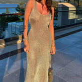 Women's Fashion Waist Fishtail Skirt Sleeveless Dress