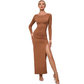 Fashion Round-neck Long Sleeve Dress