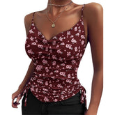 Spaghetti Strap Top V-neck Camisole Shirt