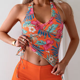 Women's Printed Solid Color Top