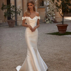 Wedding Mermaid Bride Dress With Detachable Train