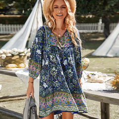 Boho Loose Long Sleeve Dress