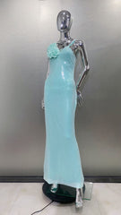 Summer Mint Green Sequin Sling Strap Dress