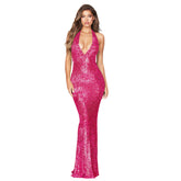 Skirt Summer Women's Deep V Halter Backless Party Dress