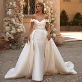 Wedding Mermaid Bride Dress With Detachable Train