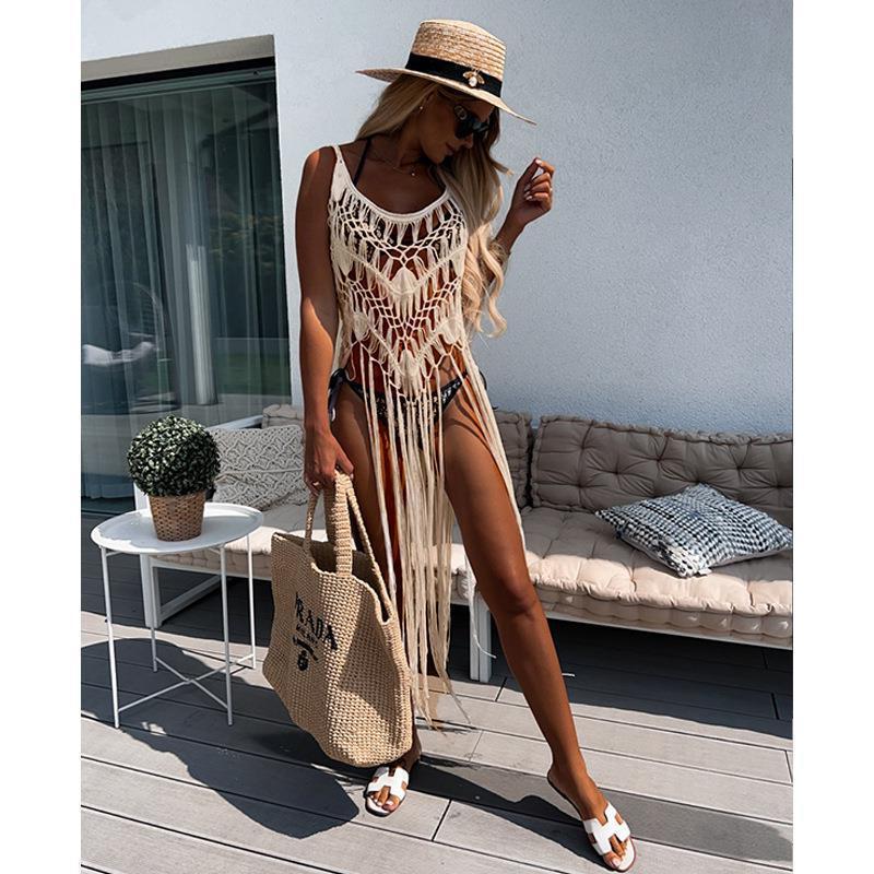 Knitting Tassel Blouse Beach Dress
