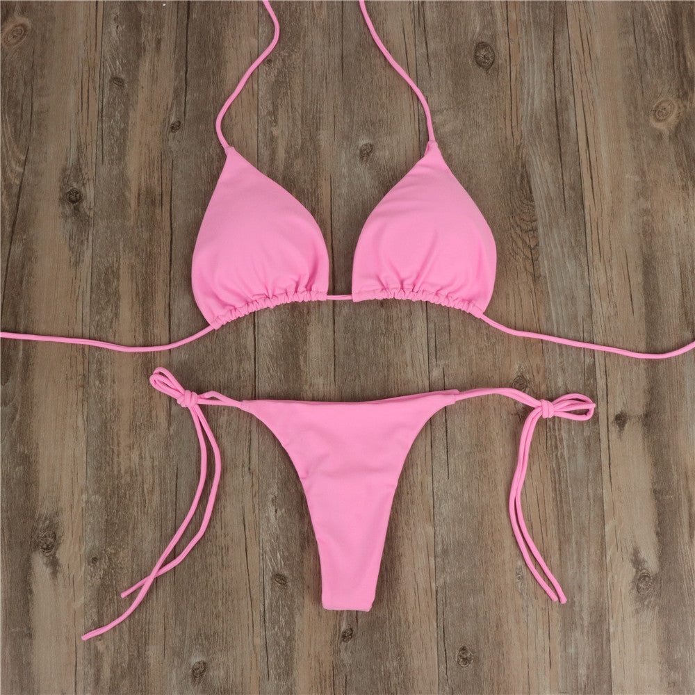 2pcs Lace-up Bikini