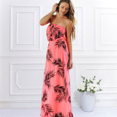 Printed wrap breast dress