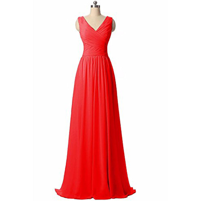 Three styles of bridesmaid Sleeveless Maxi Dress