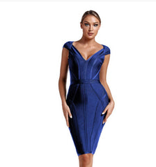 Women Sexy Green Bodycon Evening Sleeveless Bandage Dress