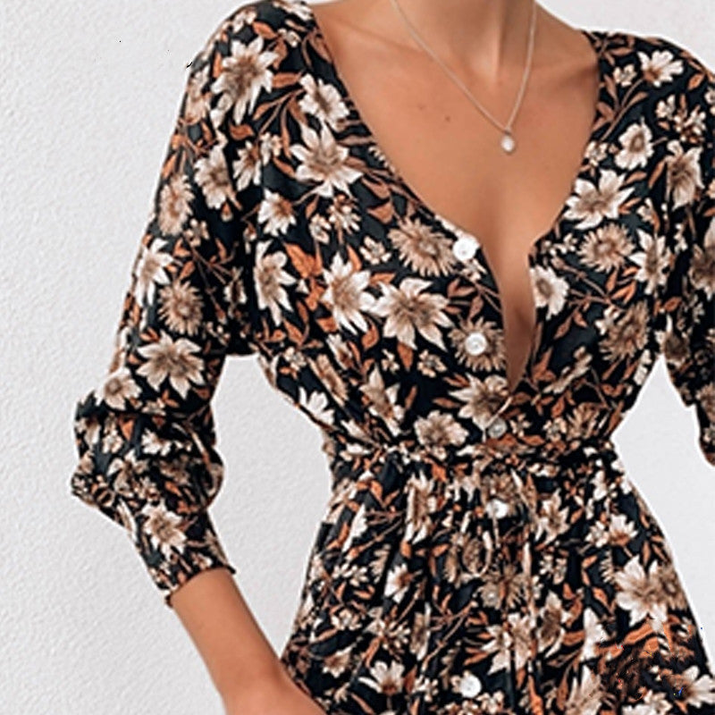 Women Floral Boho Party Dress