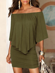 Mini Off Shoulder Sexy Beach Casual Dress
