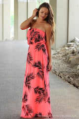 Printed wrap breast dress