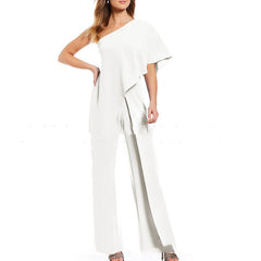 Women's New European And American Slanted Shoulder Sleeveless Dress
