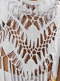 Knitting Tassel Blouse Beach Dress