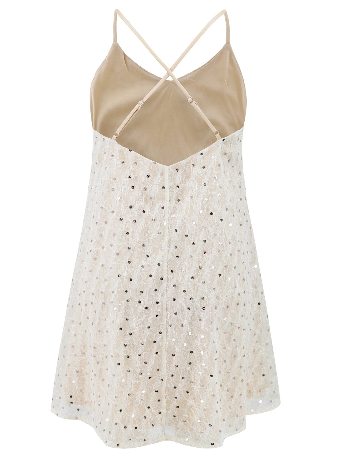 Sequin V-Neck Mini Cami Dress - Taboochic