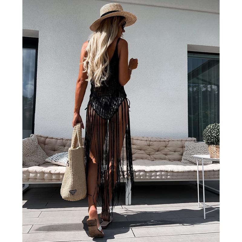 Knitting Tassel Blouse Beach Dress