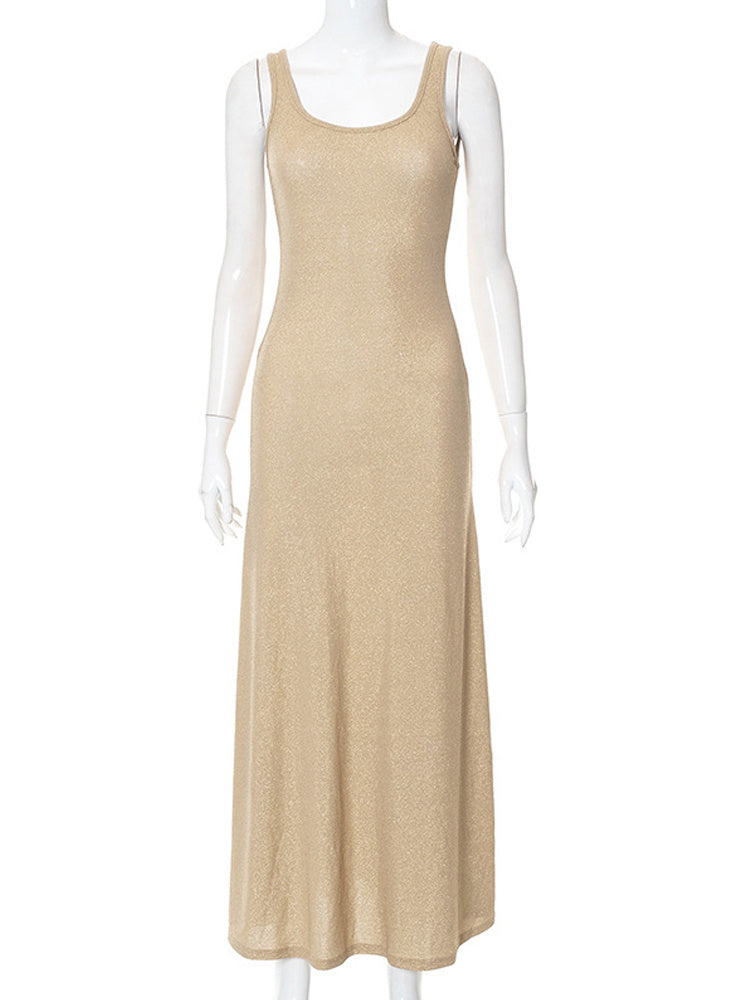 Women's Fashion Waist Fishtail Skirt Sleeveless Dress
