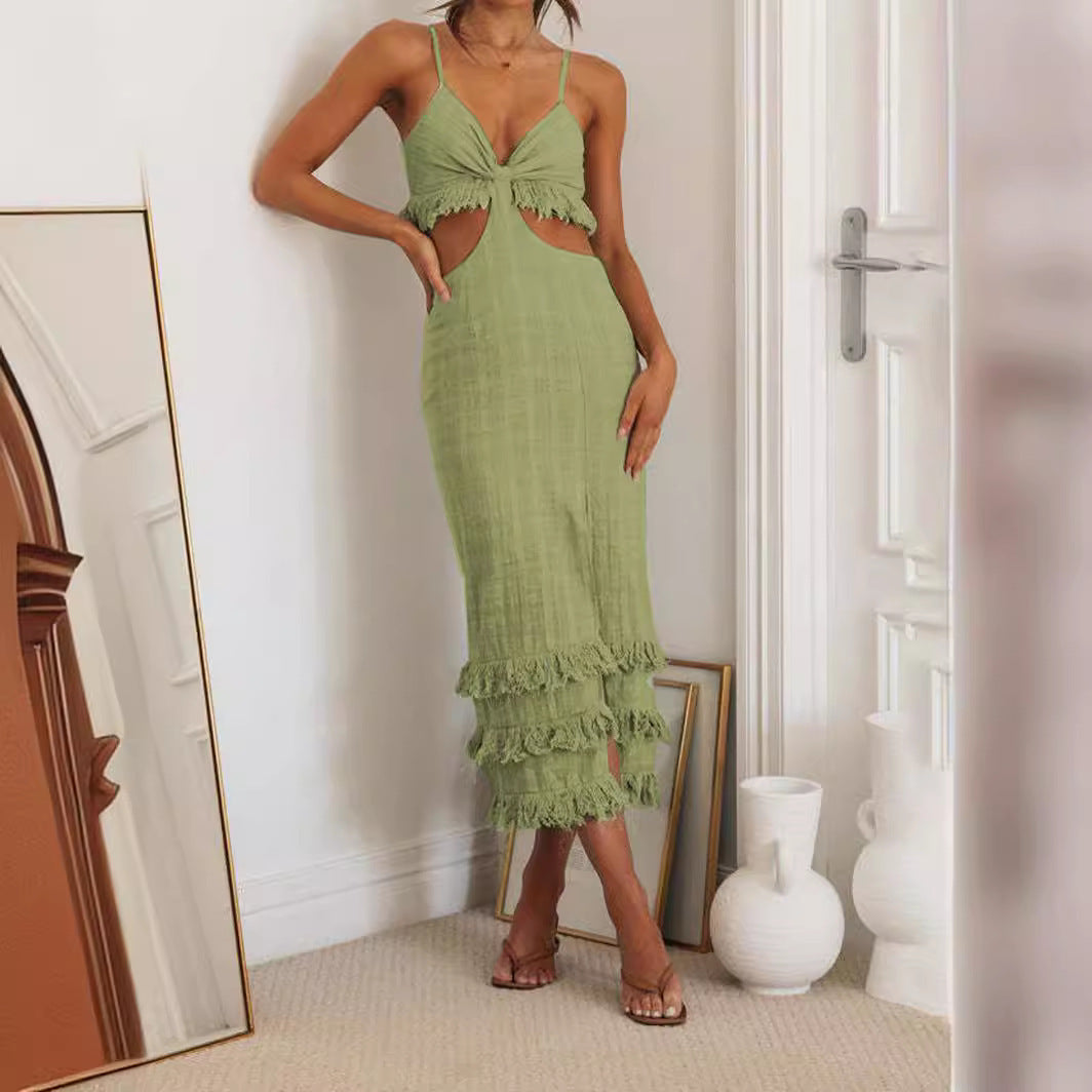 Personalized Sling Temperament Dress Close-fitting Sheath Sleeveless Dress