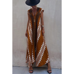Casual short Sleeve Vacation Women's Loose Maxi Dress