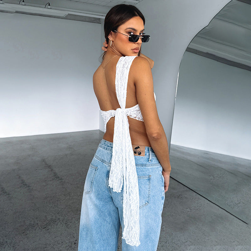 Solid Color Asymmetrical Sloped Neck Vest Top