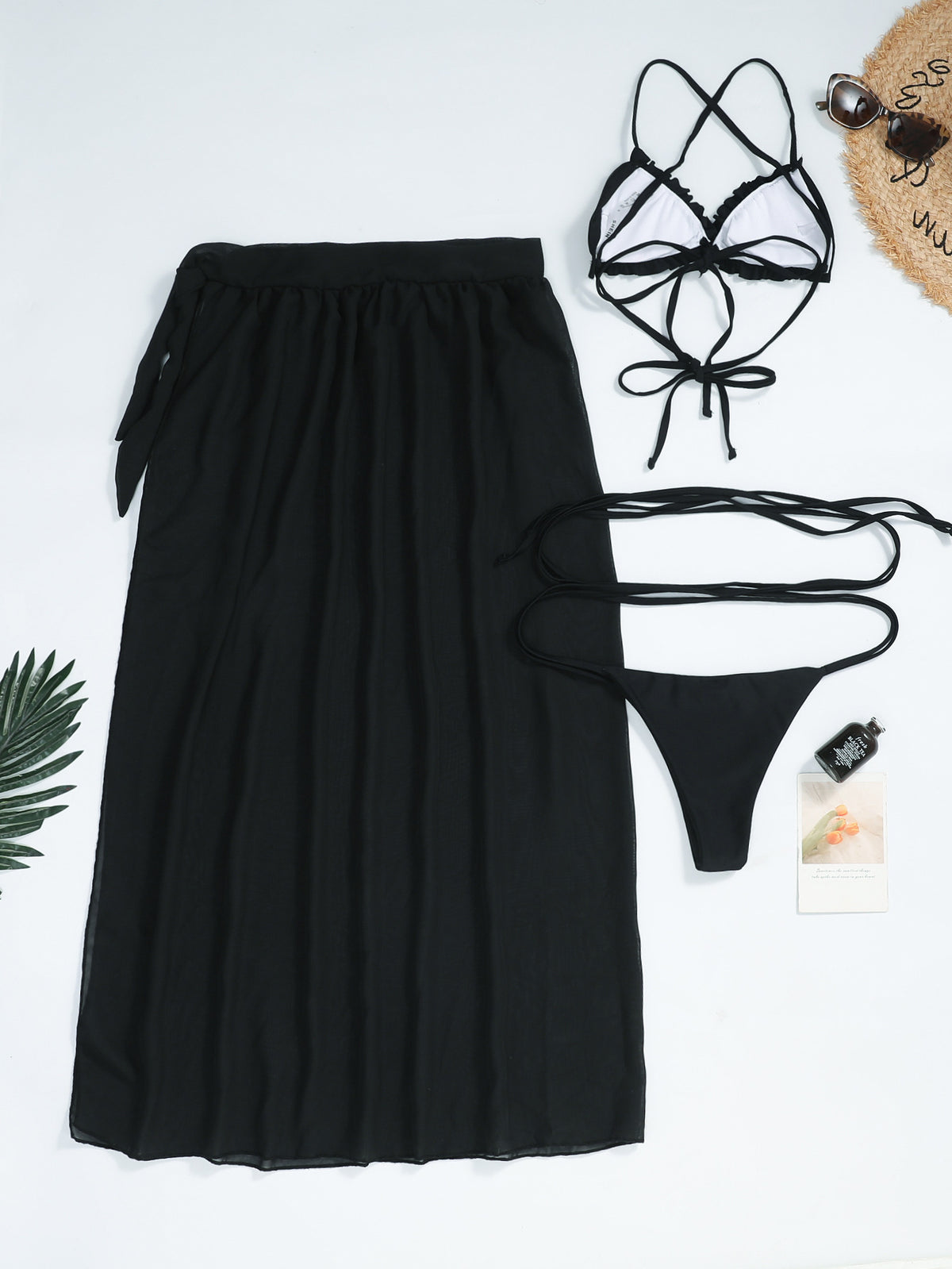 New Solid Color Bikini Chiffon Cover Skirt