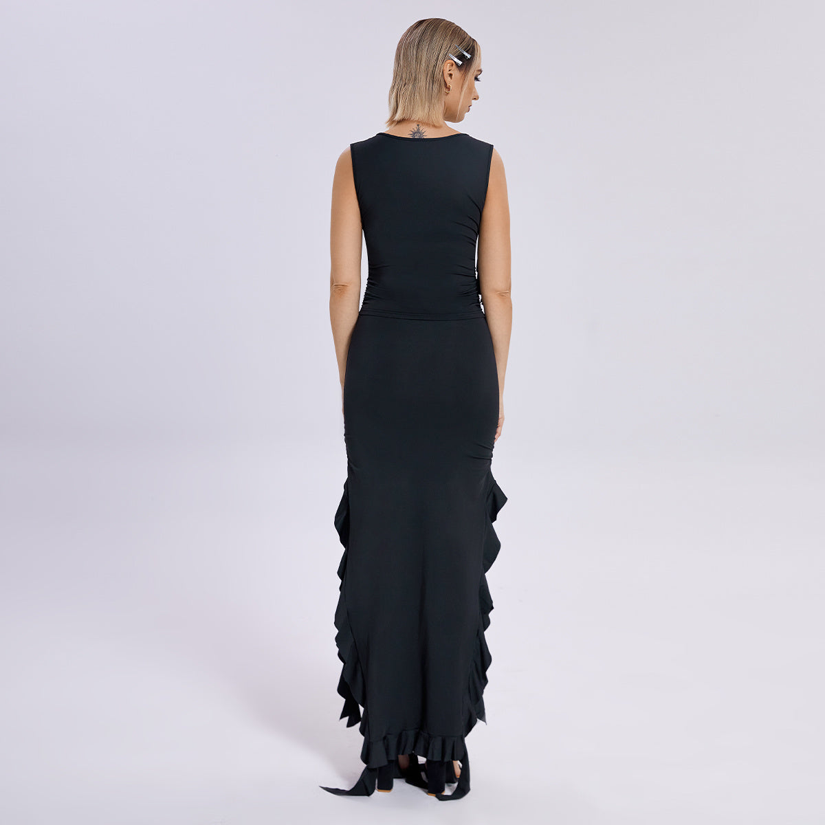 One Shoulder -shoulder Jellyfish Lace Dress