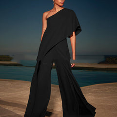 Women's New European And American Slanted Shoulder Sleeveless Dress