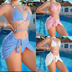 Fashion Ladies Three-piece Bikini Swimwear Set