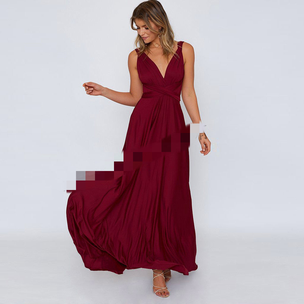 Various lace up Sleeveless Dress