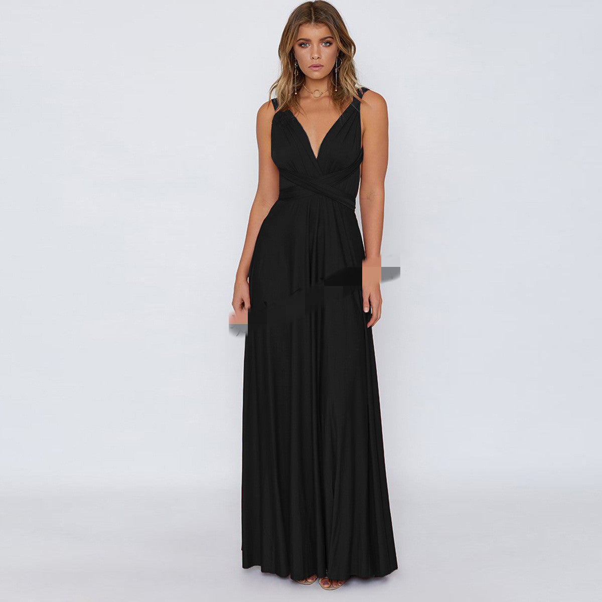 Various lace up Sleeveless Dress