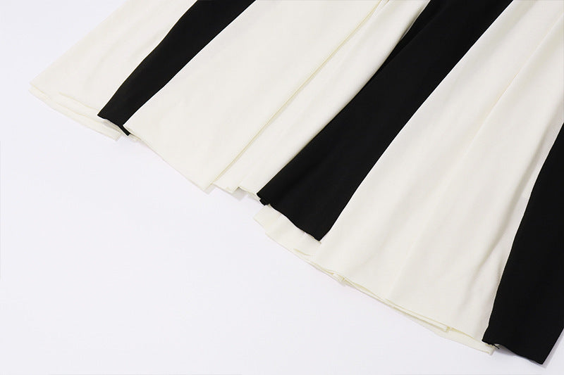 Women's Fashion Color Contrast Sling Strap Dress