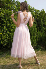 Tied Ruffle Shoulder Sleeveless Dress - Taboochic