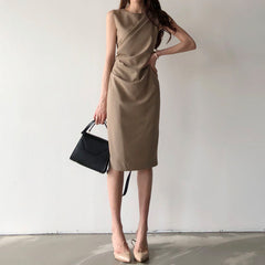 Slim wrap hip dress