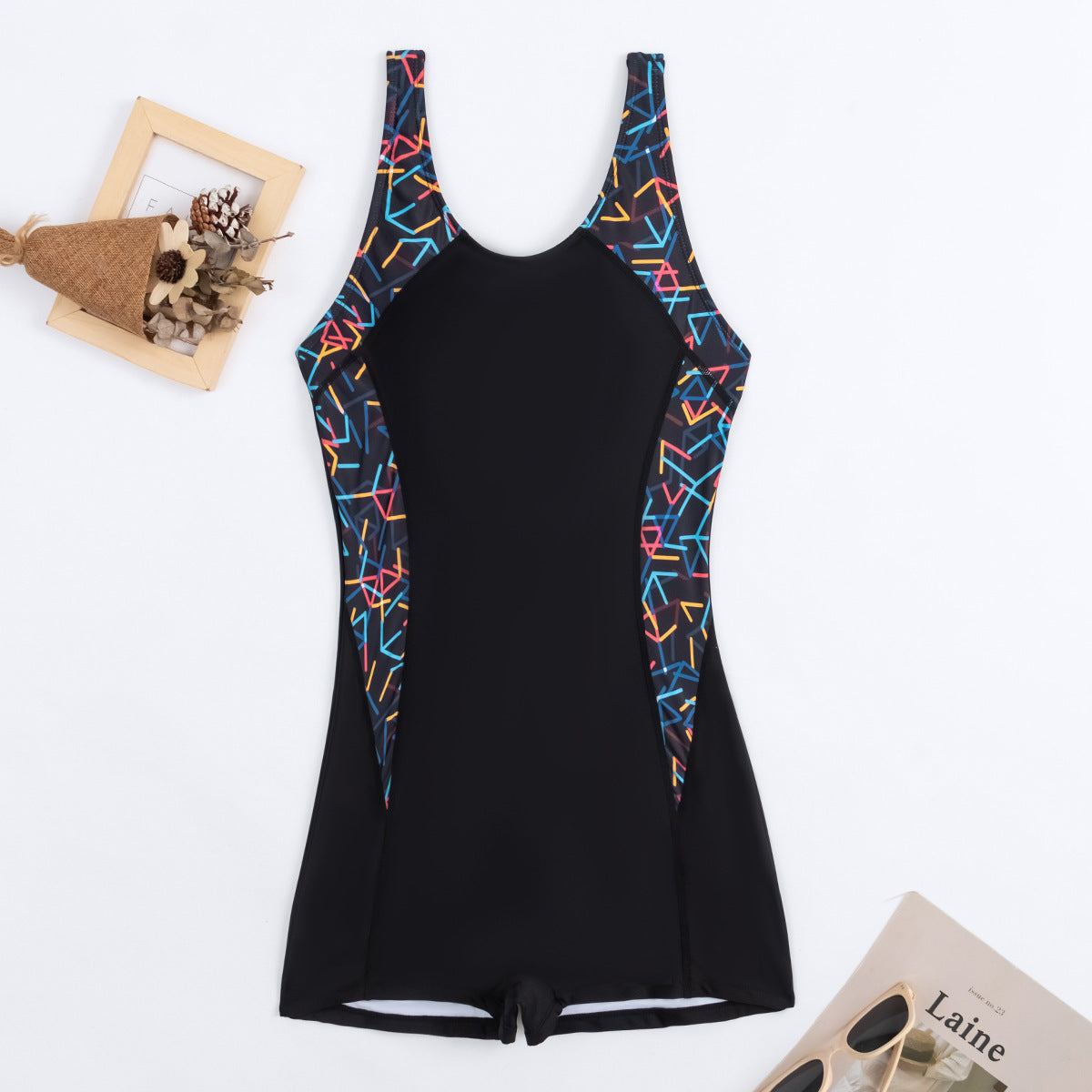 Printed One-piece Slim Quick-drying Beach Spa Swimsuit