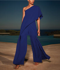 Women's New European And American Slanted Shoulder Sleeveless Dress