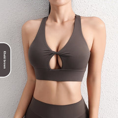 Hollow Back Shaping Shockproof Push-up Yoga Vest Top
