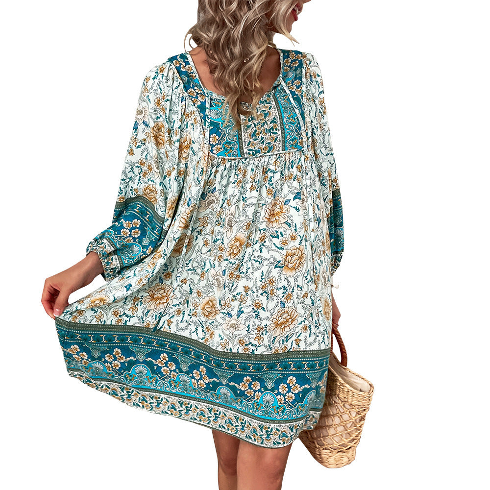 Boho Loose Long Sleeve Dress