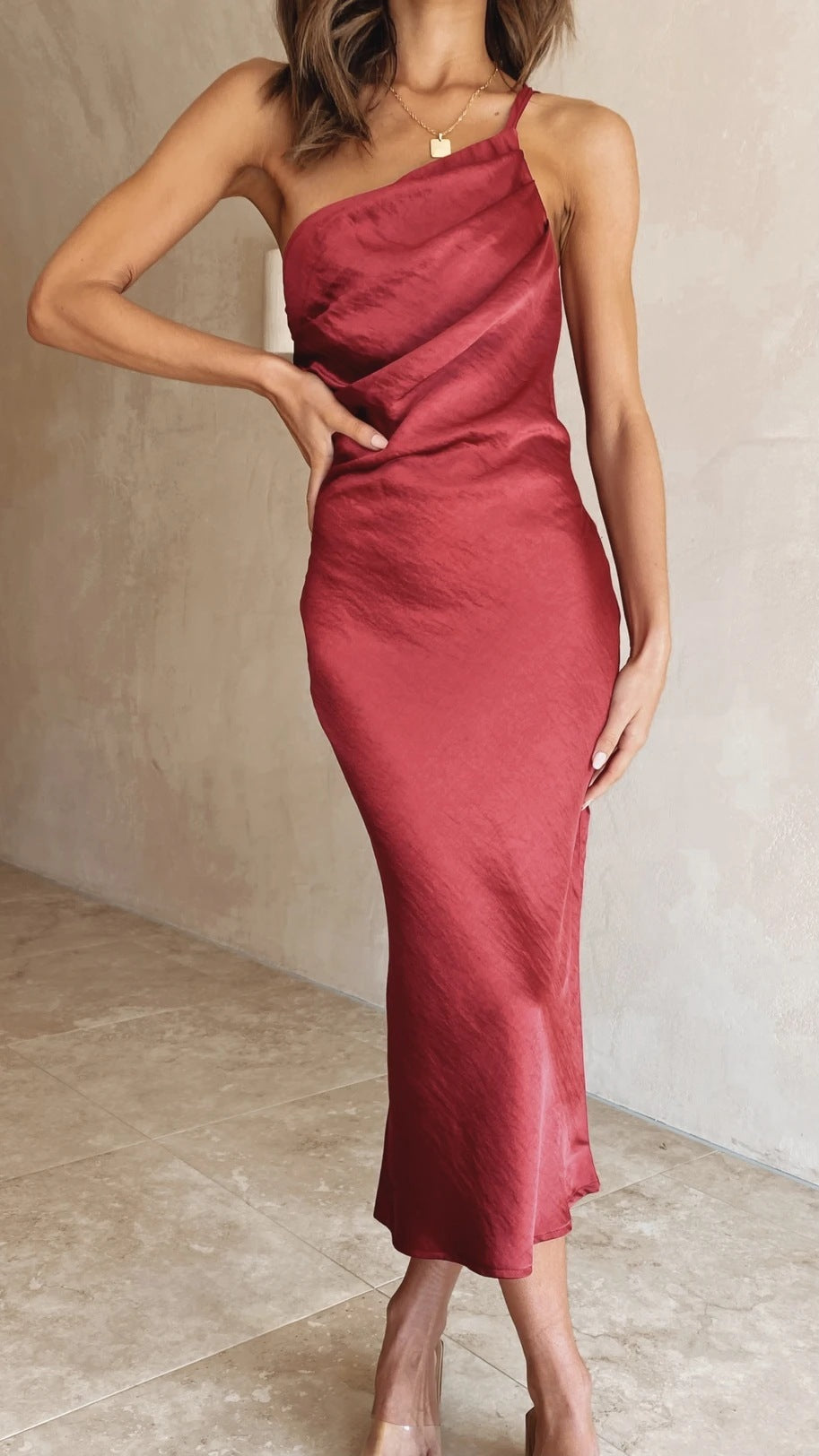 Back Lace Up Slim Fit Sleeveless Dress