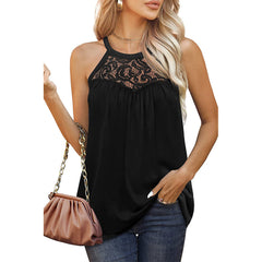 Loose Fit Summer Lace Halter Tank Top