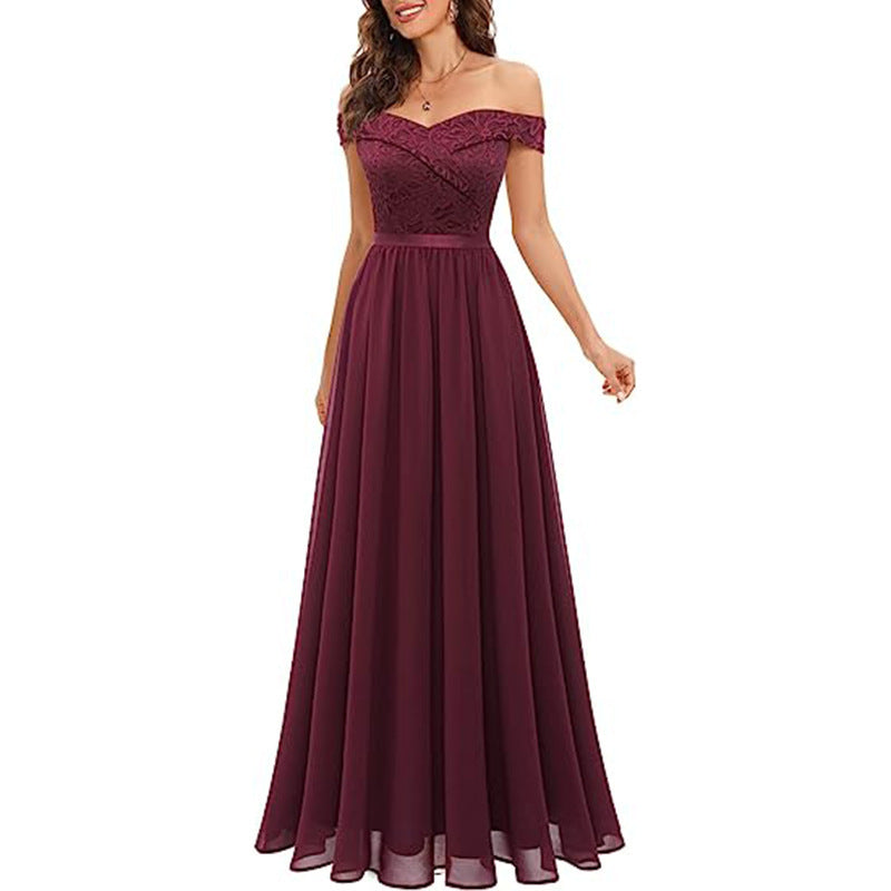 Light Luxury Minority High-end Temperament Long Host Evening Party Dress