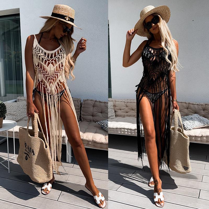 Knitting Tassel Blouse Beach Dress