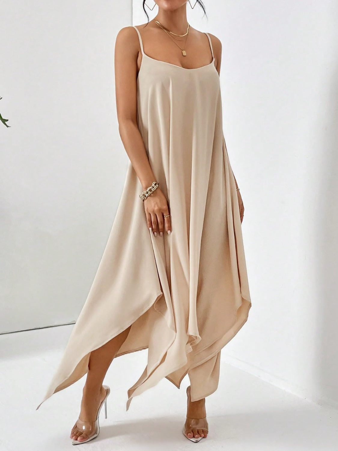 Scoop Neck Midi Cami Dress - Taboochic