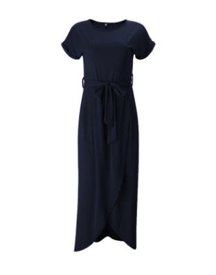 EBay 6 new color, short sleeves, flat sleeves, irregular dress